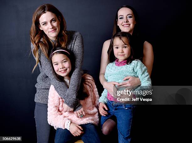 Actresses Riley Keough, Sky Ok Gray, Jena Malone and Jessie Ok Gray from the film "Lovesong" pose for a portrait during the WireImage Portrait Studio...