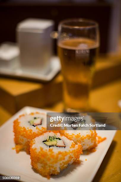 california maki - crab stick stock pictures, royalty-free photos & images