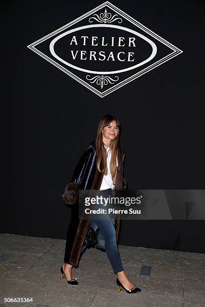 Miroslava Duma attends the Versace Haute Couture Spring Summer 2016 show as part of Paris Fashion Week on January 24, 2016 in Paris, France.