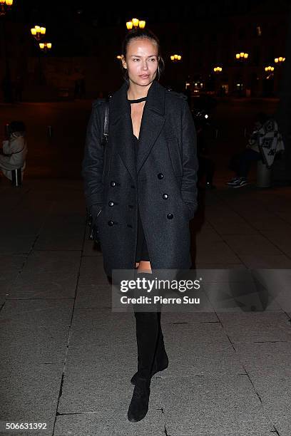 Natasha Poly attends the Versace Haute Couture Spring Summer 2016 show as part of Paris Fashion Week on January 24, 2016 in Paris, France.