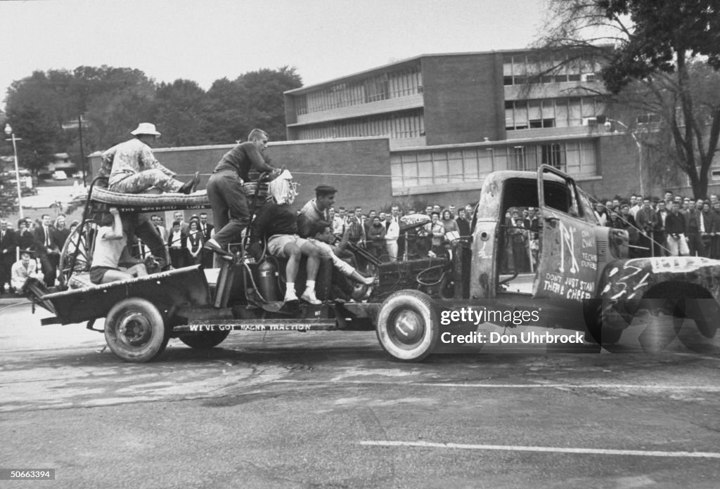 A view of the Georgia Tech-Wreck Parade.