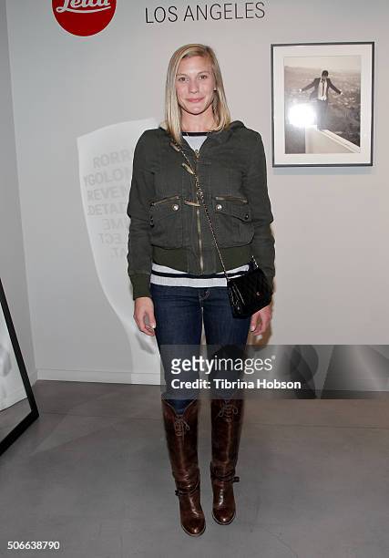Katee Sackhoff attends Billy Zane's opening night reception for his debut photo exhibit at Leica Gallery Los Angeles on January 23, 2016 in Los...