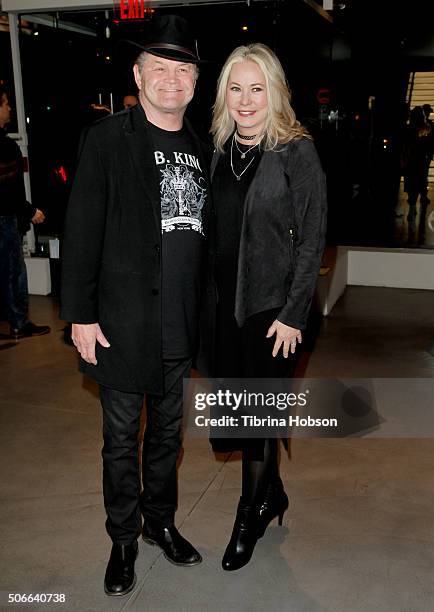 Micky Dolenz and Donna Quinter attend Billy Zane's opening night reception for his debut photo exhibit at Leica Gallery Los Angeles on January 23,...