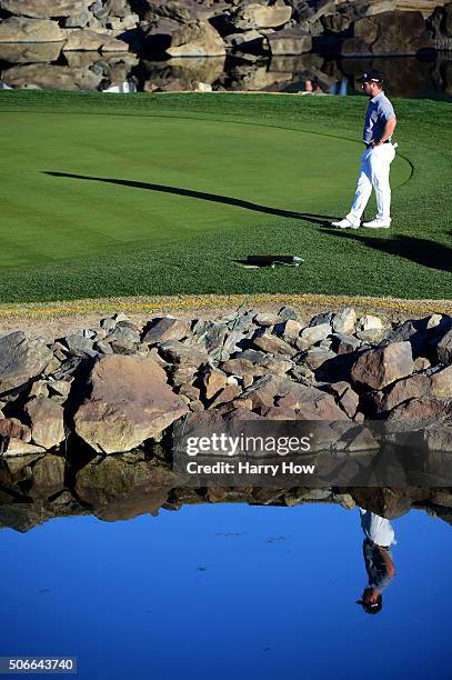 David Lingmerth of Sweden waits to putt on the 17th green during the final round of the CareerBuilder Challenge In Partnership With The Clinton...