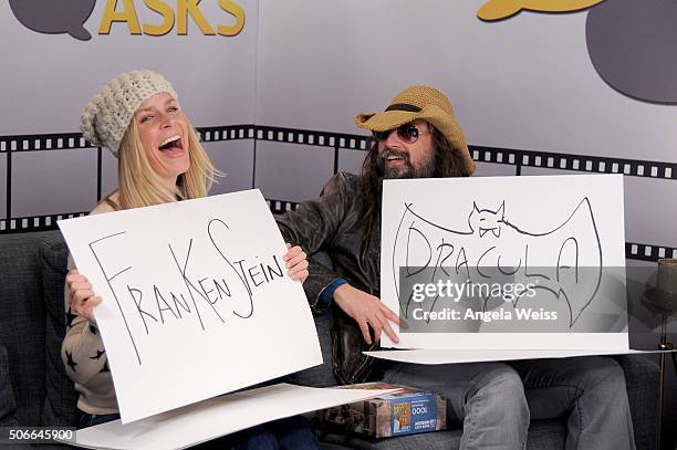 Actress Sheri Moon Zombie and director Rob Zombie live in The IMDb Studio In Park City for "IMDb Asks": Day Three - on January 24, 2016 in Park City,...