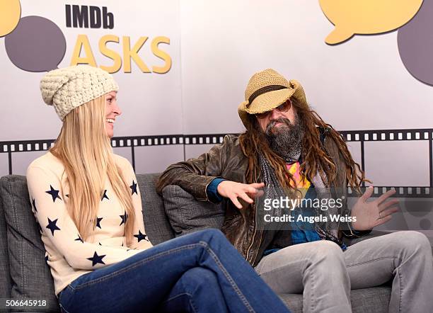 Actress Sheri Moon Zombie and director Rob Zombie live in The IMDb Studio In Park City for "IMDb Asks": Day Three - on January 24, 2016 in Park City,...