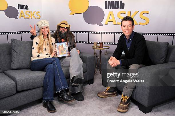 Ben Lyons interviews actress Sheri Moon Zombie and director Rob Zombie live in The IMDb Studio In Park City for "IMDb Asks": Day Three - on January...