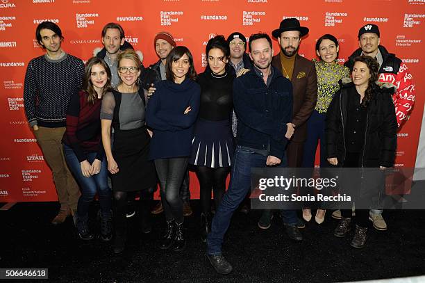 Cast and crew attends the "Joshy" Premiere during the 2016 Sundance Film Festival at Library Center Theater on January 24, 2016 in Park City, Utah.