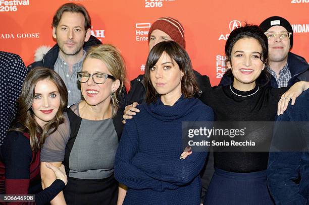 Alison Brie, Lauren Weedman, Aubrey Plaza and Jenny Slate attend the "Joshy" Premiere during the 2016 Sundance Film Festival at Library Center...