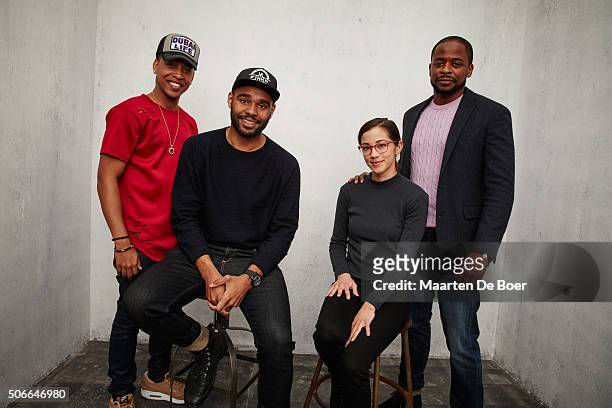 Actor Jacob Latimore, director J.D. Dillard and actors Seychelle Gabriel and Dule Hill from the film "Sleight" pose for a portrait during the Getty...