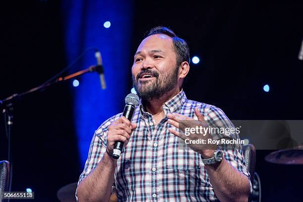 Actor Orville Mendoza performes at BroadwayCon 2016 at the New York Hilton Midtown on January 24, 2016 in New York City.