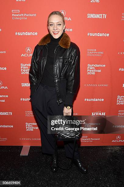 Actress Chloe Sevigny attends the "Yoga Hosers" Premiere during the 2016 Sundance Film Festival at Library Center Theater on January 24, 2016 in Park...