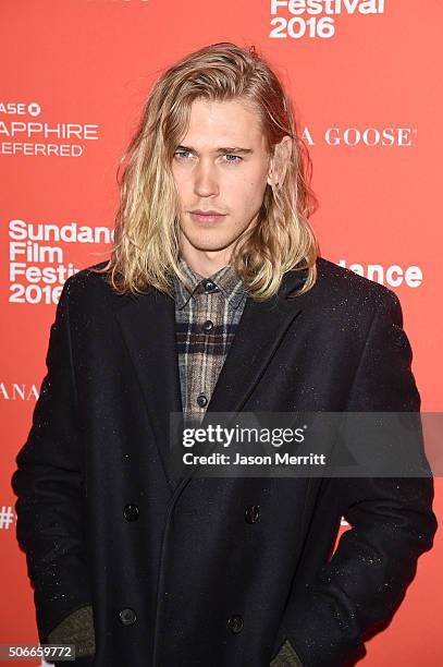 Actor Austin Butler attends the "Yoga Hosers" Premiere during the 2016 Sundance Film Festival at Library Center Theater on January 24, 2016 in Park...