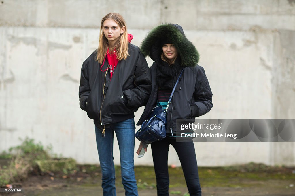 Street Style : Paris Fashion Week - Menswear Fall/Winter 2016/2017 : Day Five