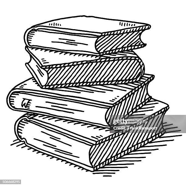 stack of four books drawing - enciclopedia 幅插畫檔、美工圖案、卡通及圖標