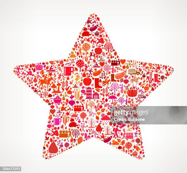 star on autumn royalty free vector art pattern - picking oranges stock illustrations
