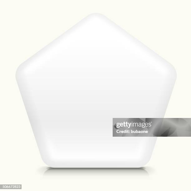 blank white pentagon button royalty free vector art - the pentagon icon stock illustrations