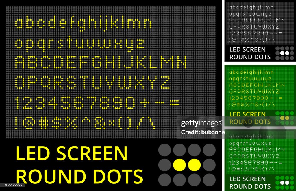 Vector Led Letters Led Font Alphabet Royalty Free Vector Art High-Res Vector Graphic ...