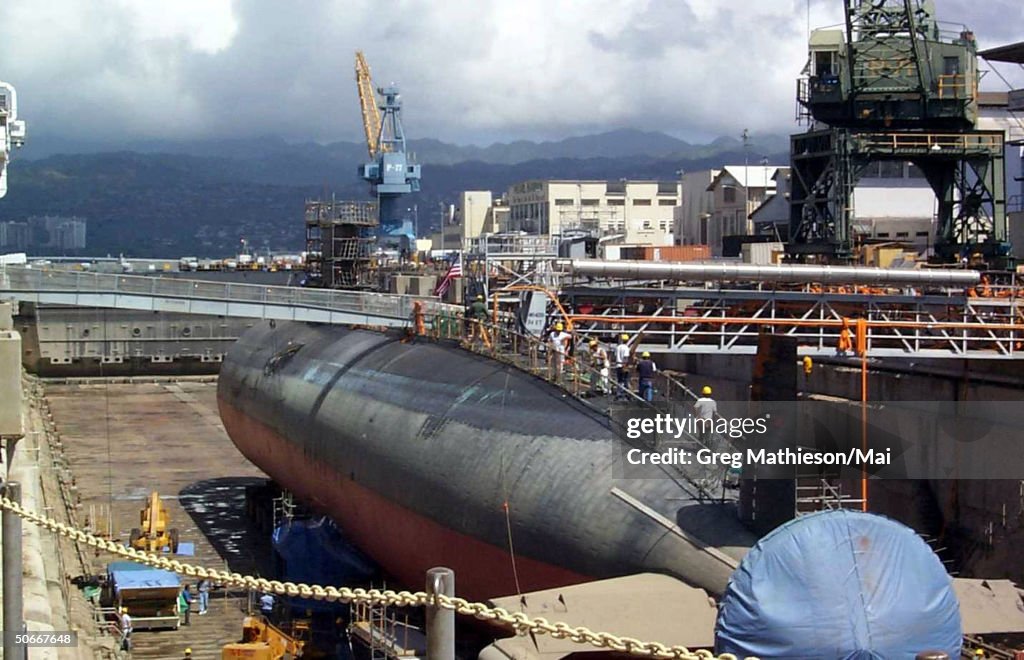 USS Greeneville (SSN 772) in Dry Dock #1