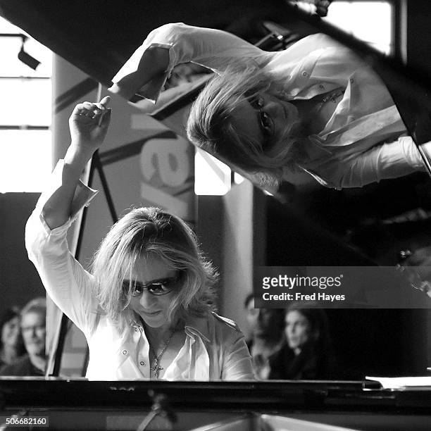 An instant view of Yoshiiki performs onstage at Sundance ASCAP Music Cafe during the 2016 Sundance Film Festival on January 24, 2016 in Park City,...