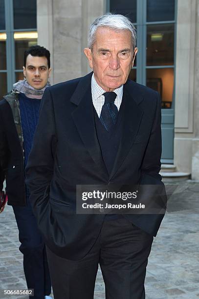 Carlo Rossella arrives at Schiapparelli fashion show Paris Fashion Week Haute Coture Spring /Summer 2016 on January 25, 2016 in Paris, France.