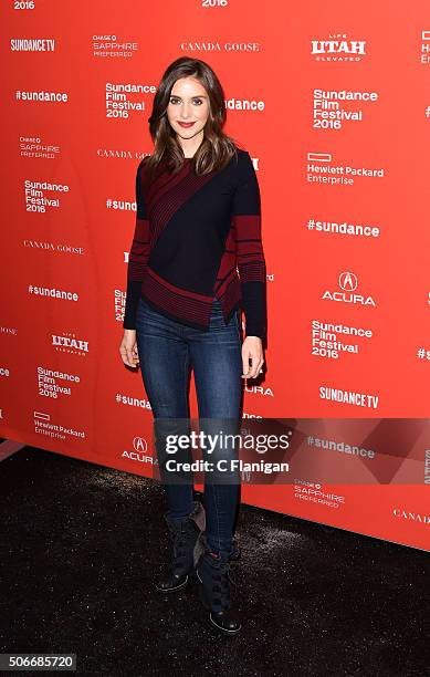 Actress Alison Brie attends the 'Joshy' Premiere during the 2016 Sundance Film Festival at Library Center Theater on January 24, 2016 in Park City,...