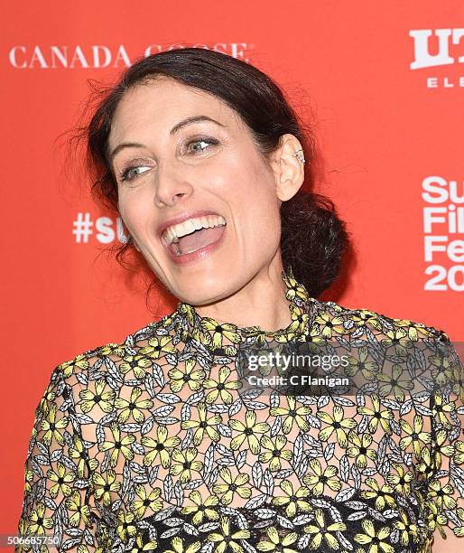 Actors Lisa Edelstein attends the 'Joshy' Premiere during the 2016 Sundance Film Festival at Library Center Theater on January 24, 2016 in Park City,...