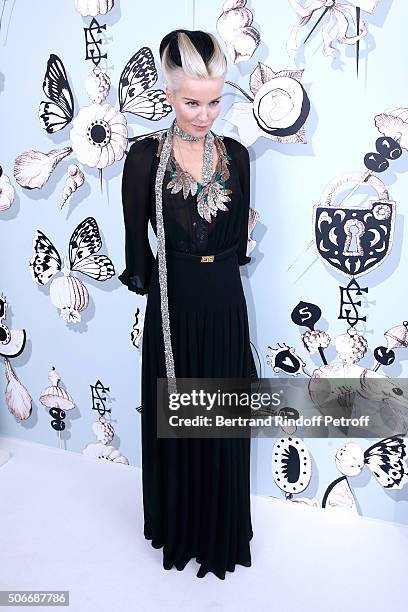 Artist Daphne Guinness attends the Schiaparelli Haute Couture Spring Summer 2016 show as part of Paris Fashion Week on January 25, 2016 in Paris,...