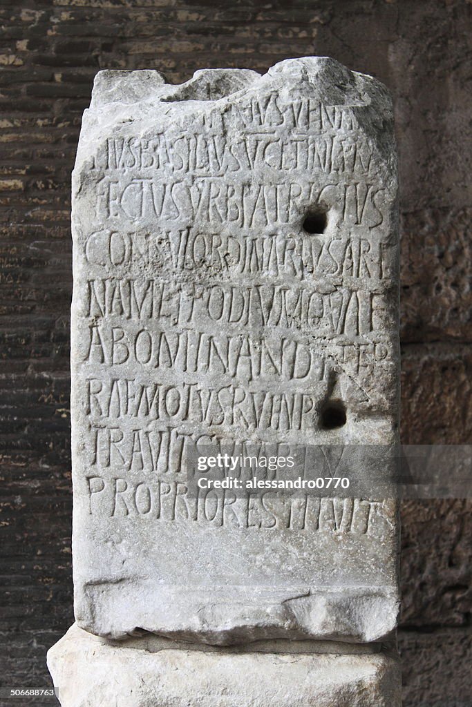 Early Latin Inscriptions Medieval Latin Catholic Inscription High-Res Stock Photo - Getty Images