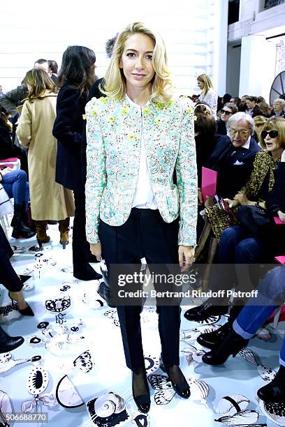 Sabine Getty attends the Schiaparelli Haute Couture Spring Summer 2016 show as part of Paris Fashion Week on January 25, 2016 in Paris, France.