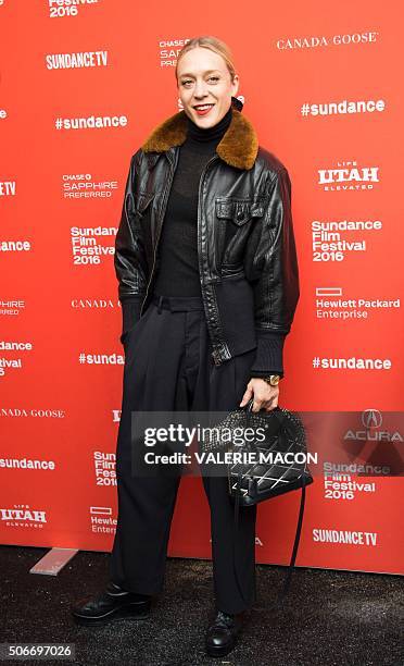 Actress Chloë Sevigny attends Yoga Hosers Premiere at Sundance Film Festival in Park City, Utah, January 24, 2016. / AFP / Valerie MACON