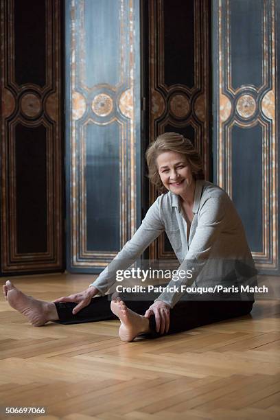 Actor Charlotte Rampling is photographed for Paris Match on January 6, 2016 in Paris, France.