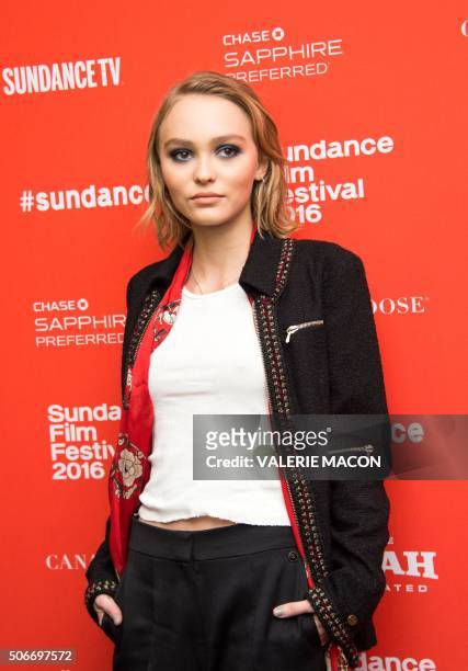 Actress Lily-Rose Depp attends Yoga Hosers Premiere at Sundance Film Festival in Park City, Utah, January 24, 2016.