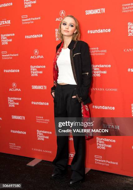 Actress Lily-Rose Depp attends Yoga Hosers Premiere at Sundance Film Festival in Park City, Utah, January 24, 2016.