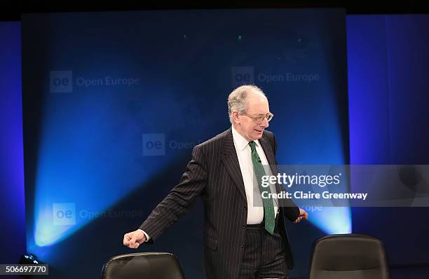 Former Foreign Secretary, Sir Malcolm Rifkind, KCMG, QC attends the 'EU Wargames' event at The Porter Tun on January 25, 2016 in London, England. 'EU...