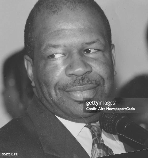 Portrait of politician and Maryland congressional representative Elijah Cummings, 1994.