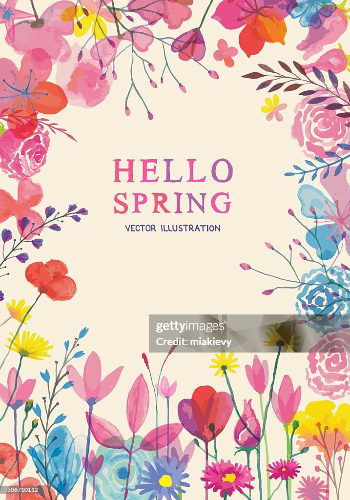 Blooming spring frame