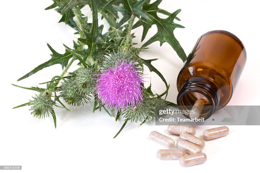 Milk thistle capsules