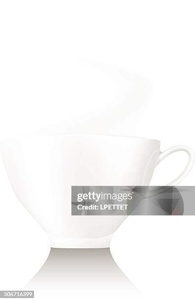 teacup - vector - tea cup from above stock illustrations