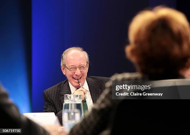 Former Foreign Secretary, Sir Malcolm Rifkind, KCMG, QC attends the 'EU Wargames' event at The Porter Tun on January 25, 2016 in London, England. 'EU...