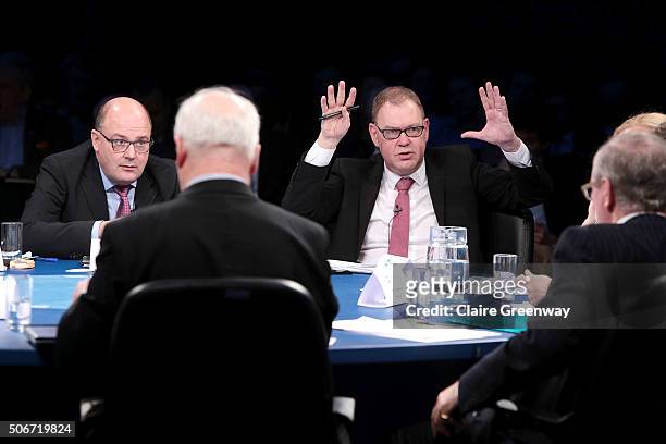 Former Deputy Finance Minister of Germany Steffan Kampeter and former Minister of Social Affairs and Employment in the Netherlands, Aart Jan De Geus...