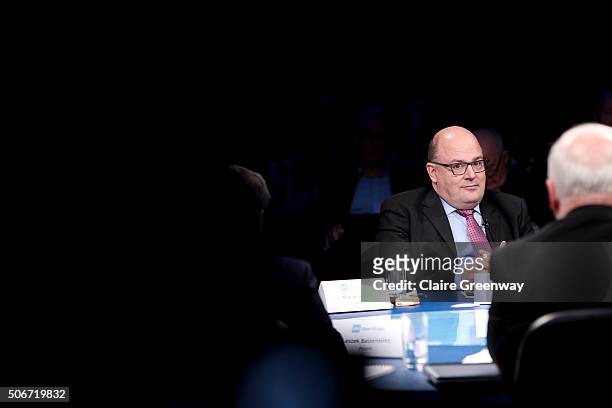 Former Deputy Finance Minister of Germany, Steffan Kampeter attends the 'EU Wargames' event at The Porter Tun on January 25, 2016 in London, England....
