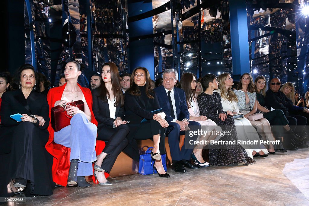 Christian Dior : Front Row - Paris Fashion Week - Haute Couture Spring Summer 2016