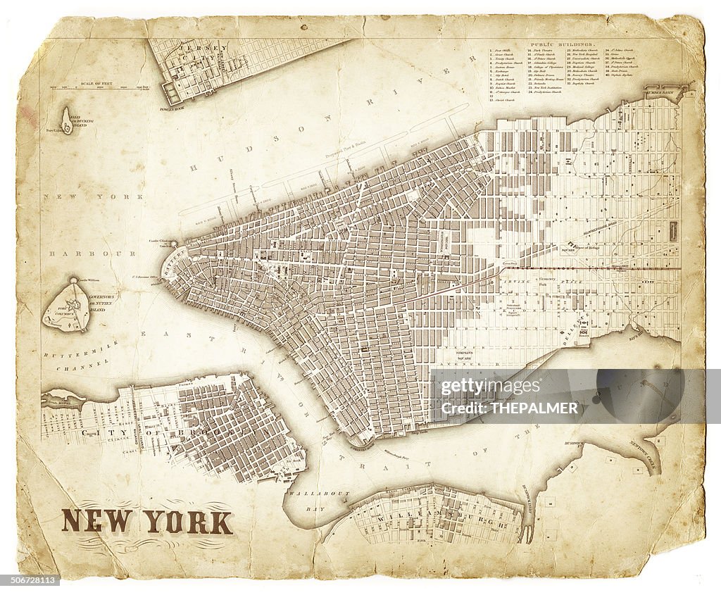 Map of new york city 1840