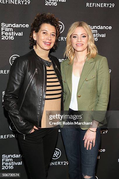 Producer Donna Langley and director/actress Elizabeth Banks attend the Women At Sundance Brunch during the 2016 Sundance Film Festival at The Shop on...