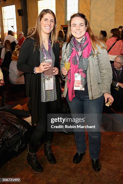 Perry Hardy and Laura Moore attend the Women At Sundance Brunch during the 2016 Sundance Film Festival at The Shop on January 25, 2016 in Park City,...