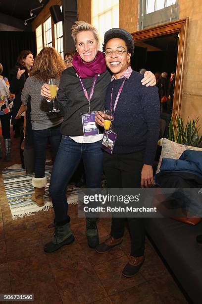 Stephanie Rosol and Director Fellow Lyric Cabral attend the Women At Sundance Brunch during the 2016 Sundance Film Festival at The Shop on January...