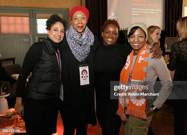Shola Lynch, Julie La'Bassiere, Effie Brown and Diana Williams attend the Women At Sundance Brunch during the 2016 Sundance Film Festival at The Shop...