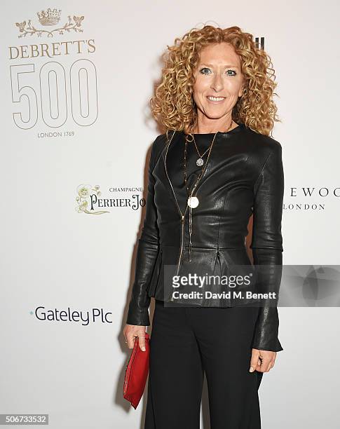 Kelly Hoppen attends Debrett's 500 party, hosted at Rosewood London, on January 25, 2016 in London, England. Debrett's 500 recognises the most...