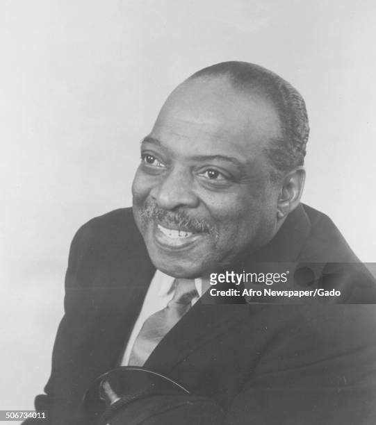 Portrait of African-American jazz musician Count Basie, 1960.